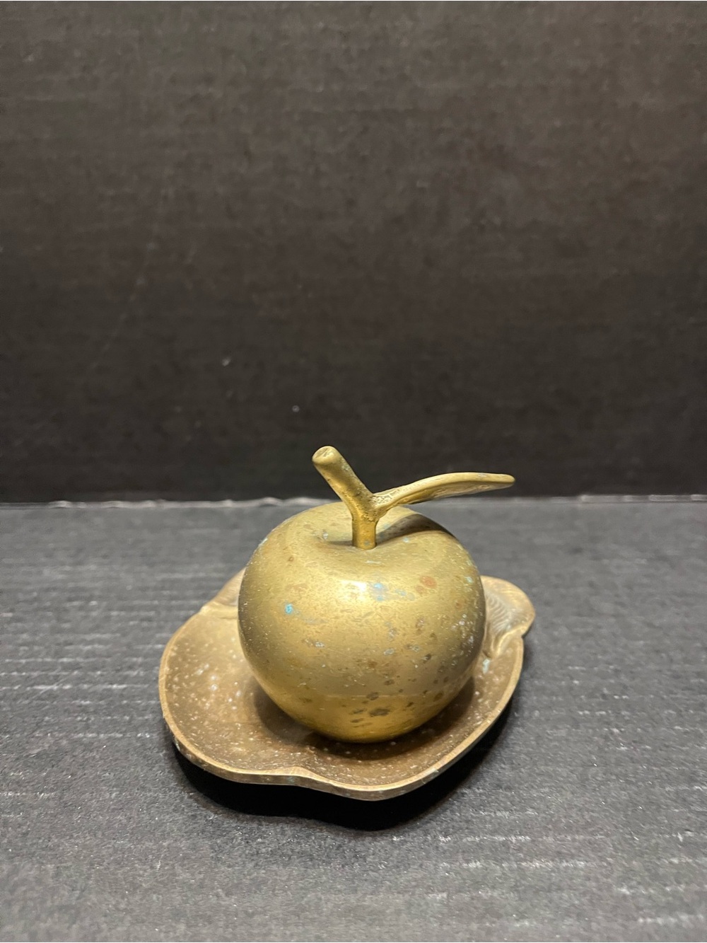 Brass Apple Bell with brass apple resting plate